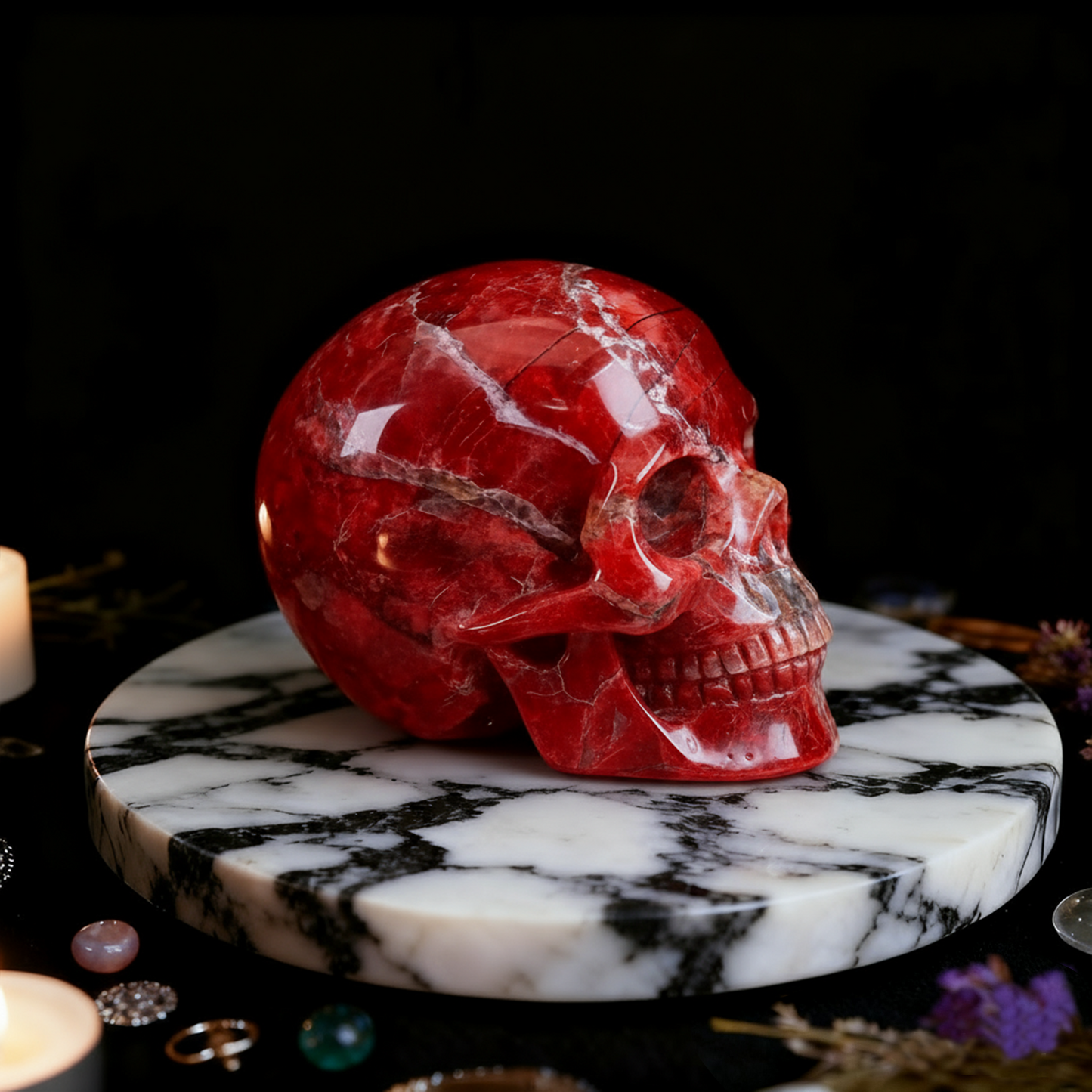 3 Inch Red Jasper Crystal Skull