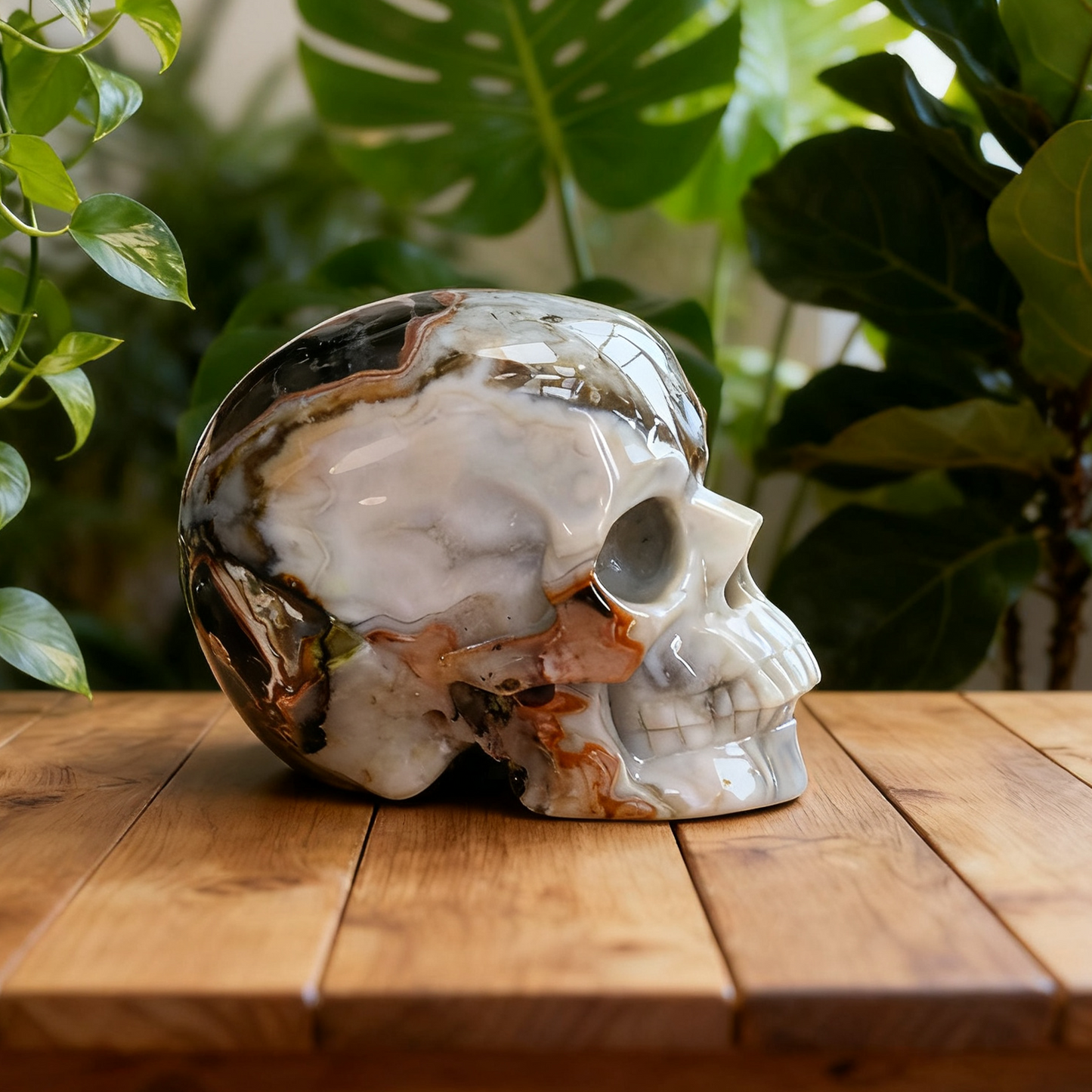 2 Inch Red Crazy Lace Agate Crystal Skull