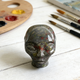 Additional view of a 3-inch Dragon Bloodstone alien skull carving