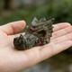 Additional view of a 2-inch Dragon Bloodstone dragon skull carving