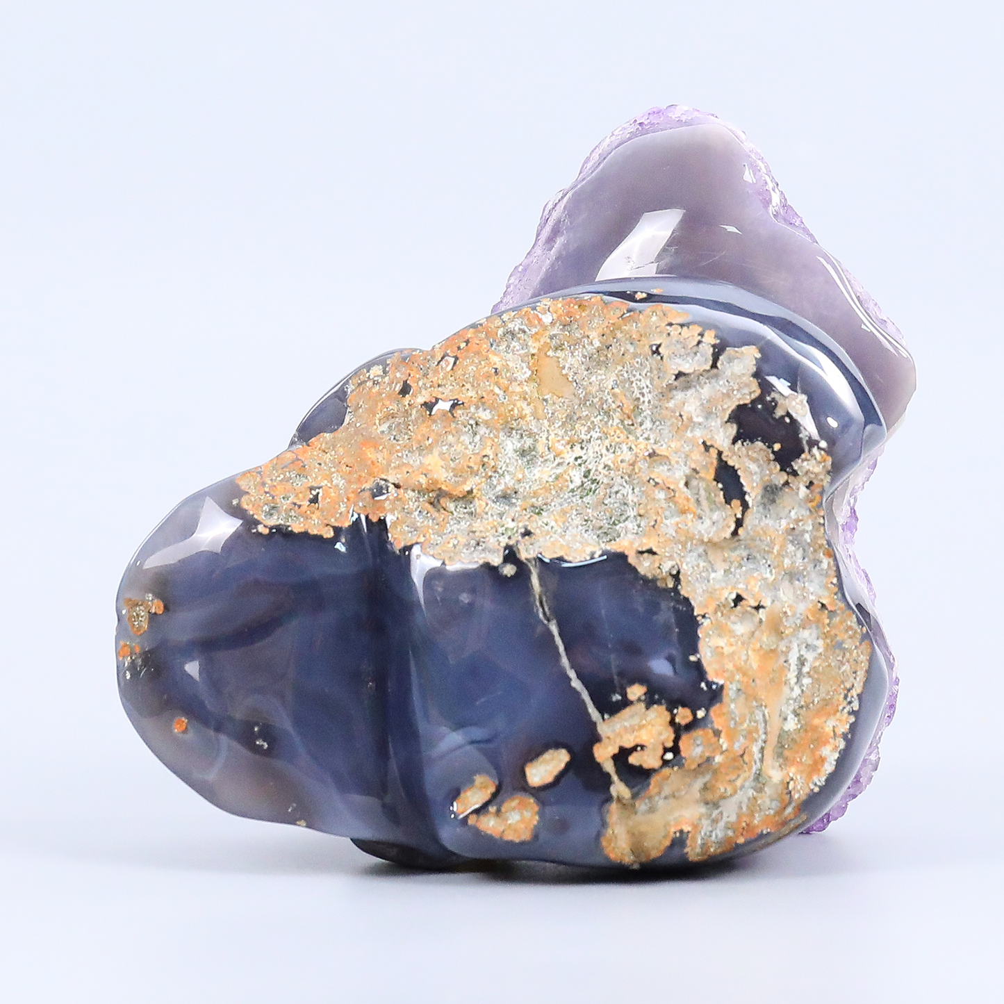 Amethyst Cluster Crystal Skull Sculpture