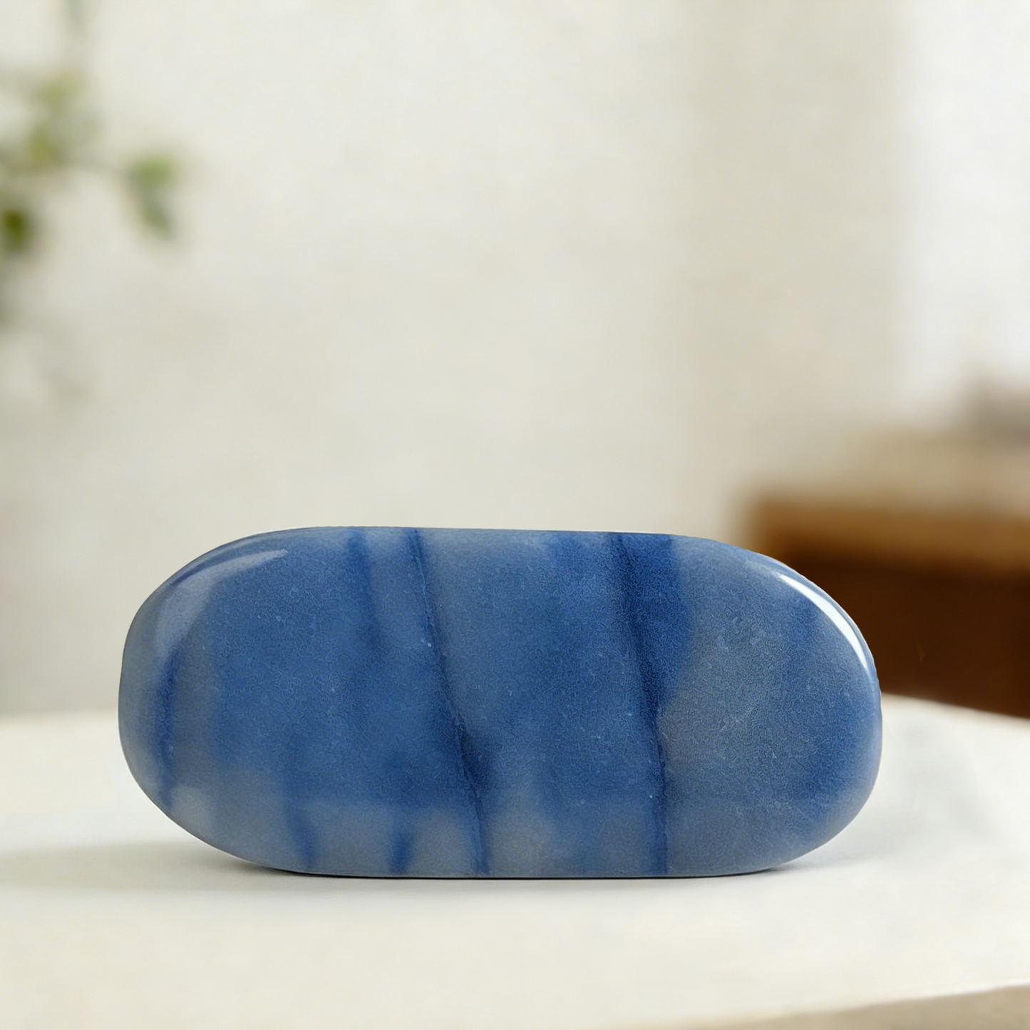 Blue Aventurine Swan Couple Carving – Natural Gemstone Sculpture