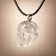 Clear Quartz Human Skull Pendant