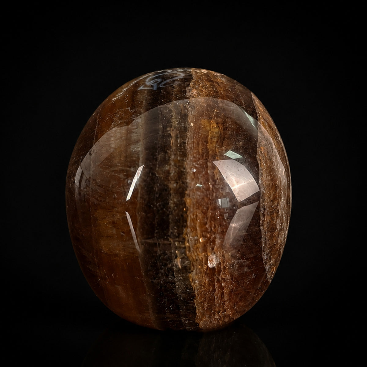 Back view of a 2-inch Fluorite human skull carving