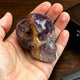 Main view of a 2-inch Fluorite human skull carving