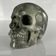 Left-front view of a 4.5-inch Grey Labradorite human skull carving