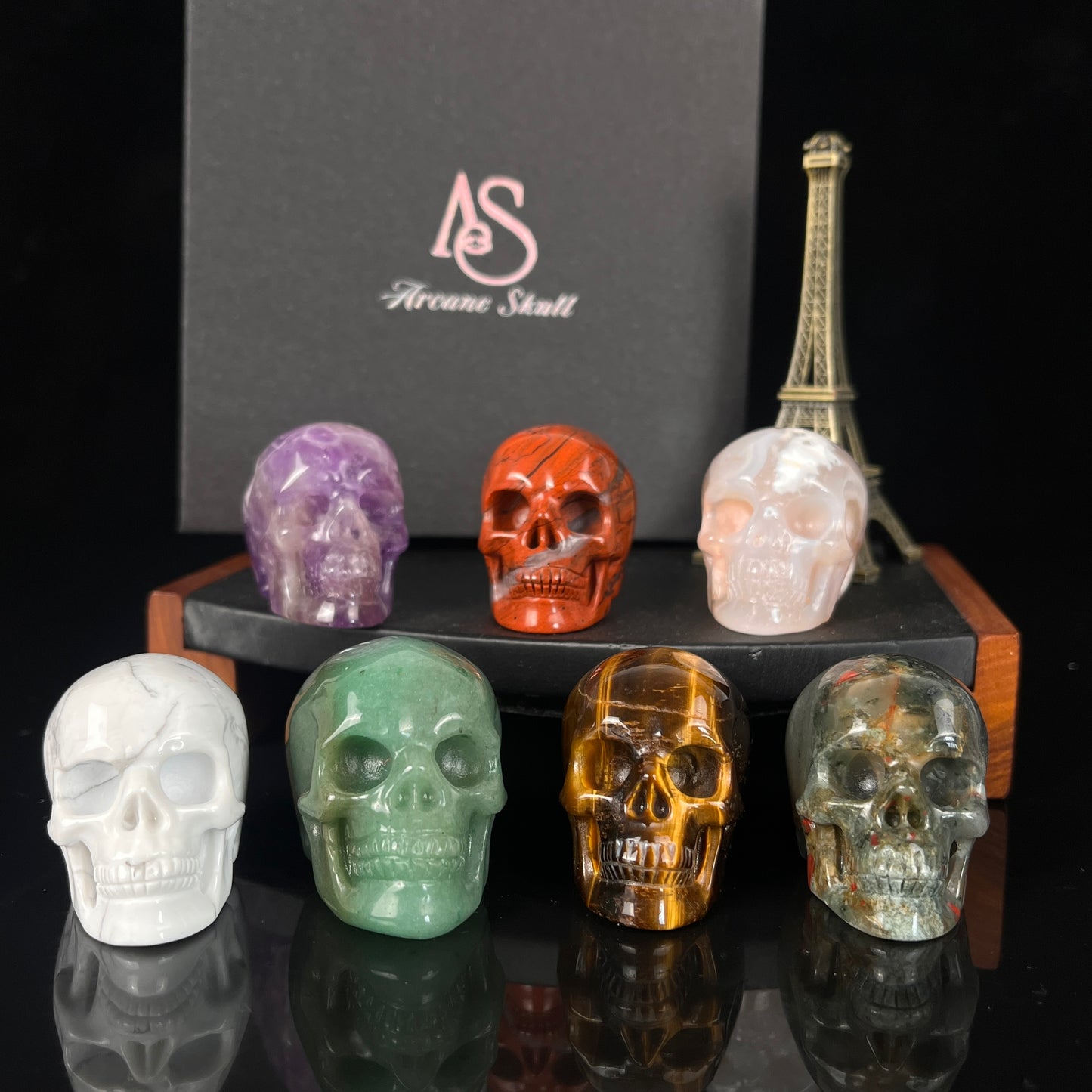 1.75 inch Crystal Skull Collection - Hand Carved Natural Stone