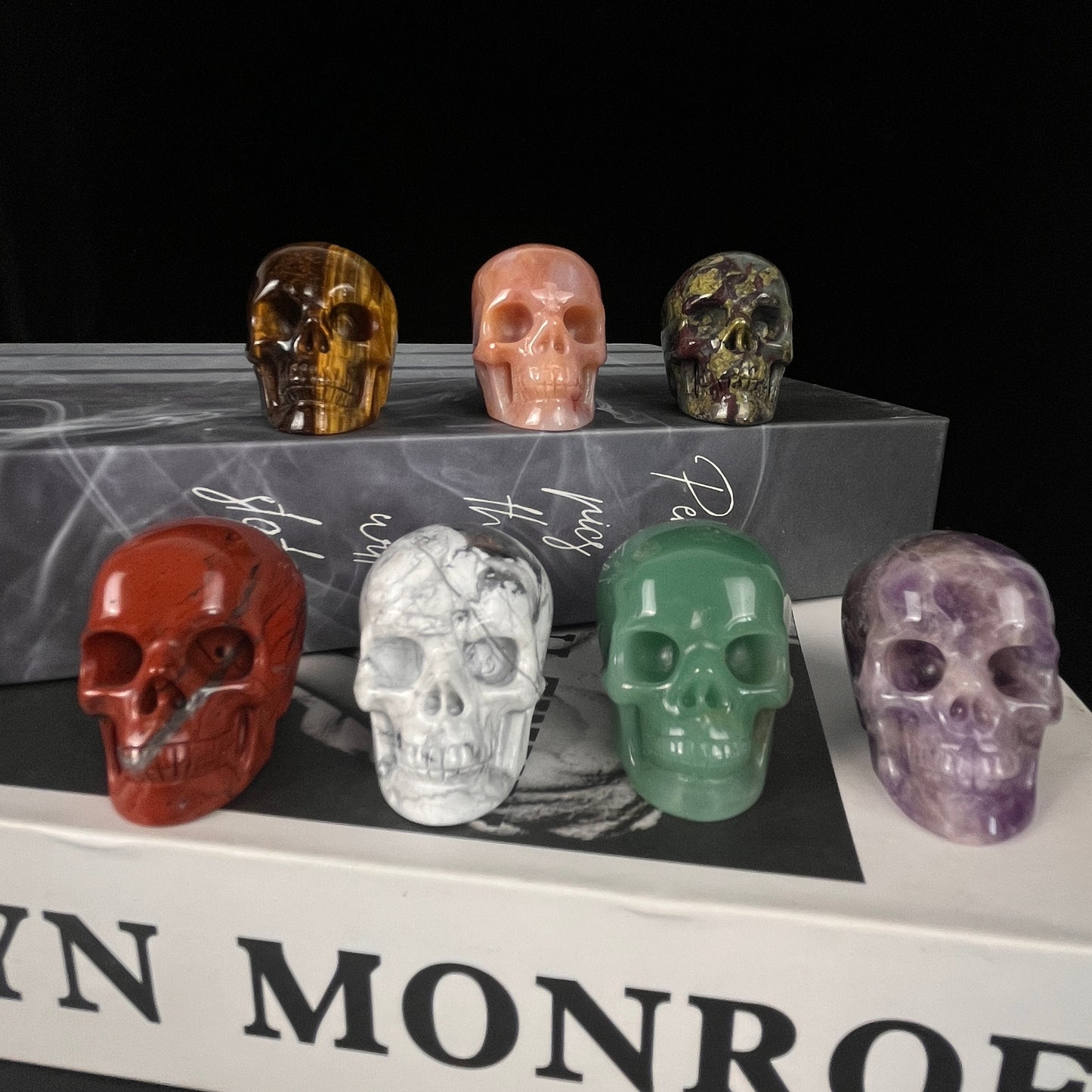 1.75 inch Crystal Skull Collection - Hand Carved Mini Stone