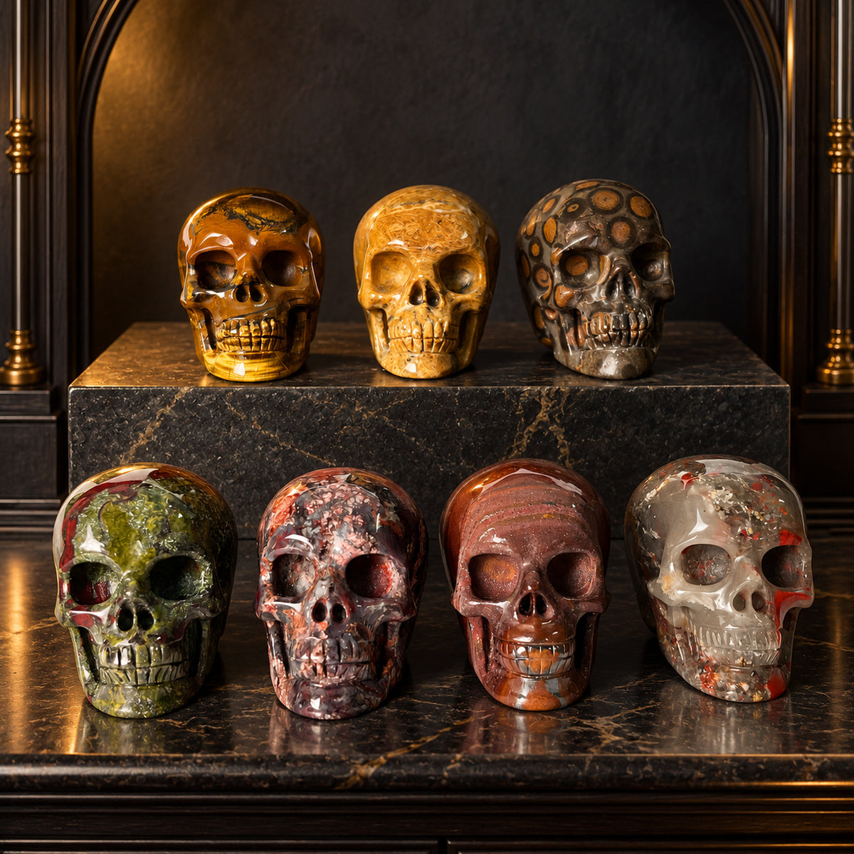 1.75" Crystal Skull Collection - Paterrn D