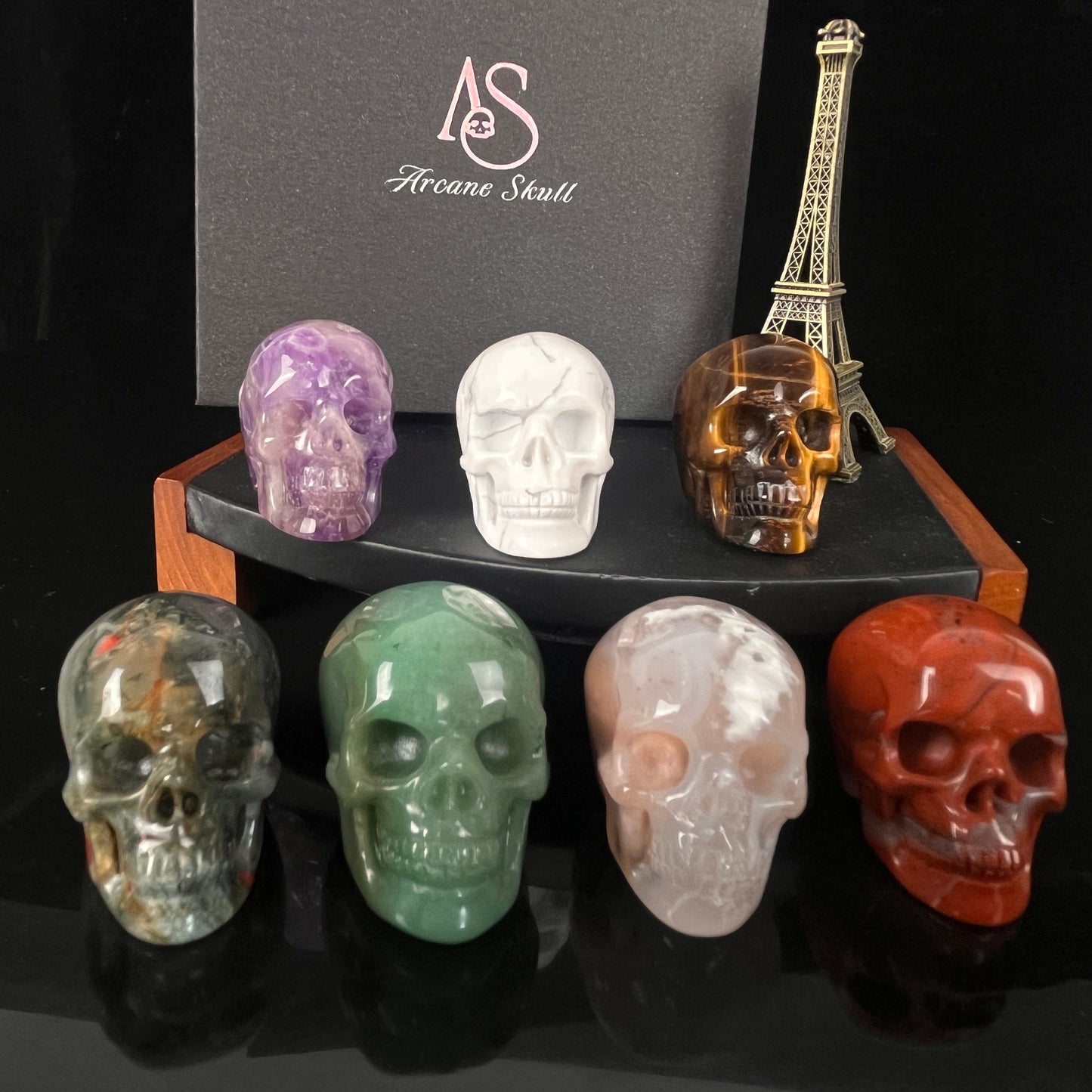 1.75 inch Crystal Skull Collection - Hand Carved Natural Stone