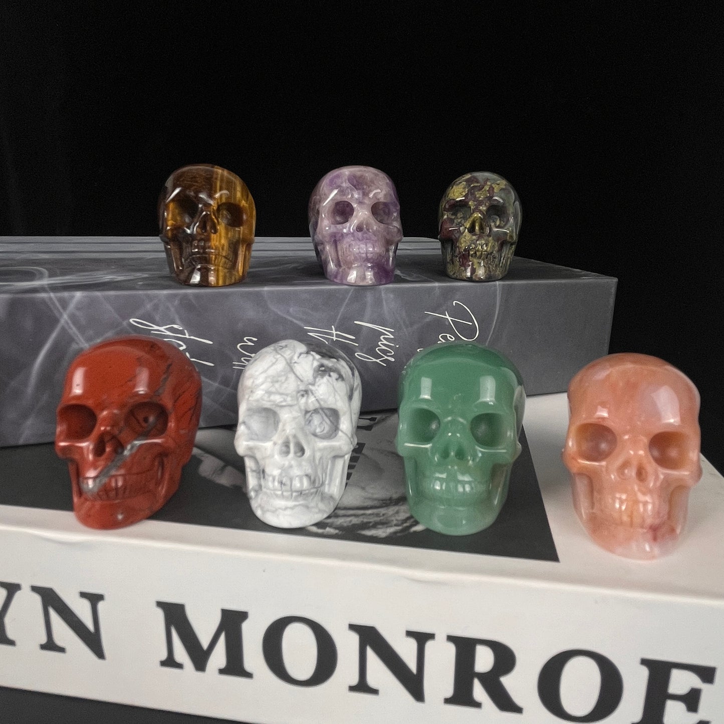 1.75 inch Crystal Skull Collection - Hand Carved Mini Stone