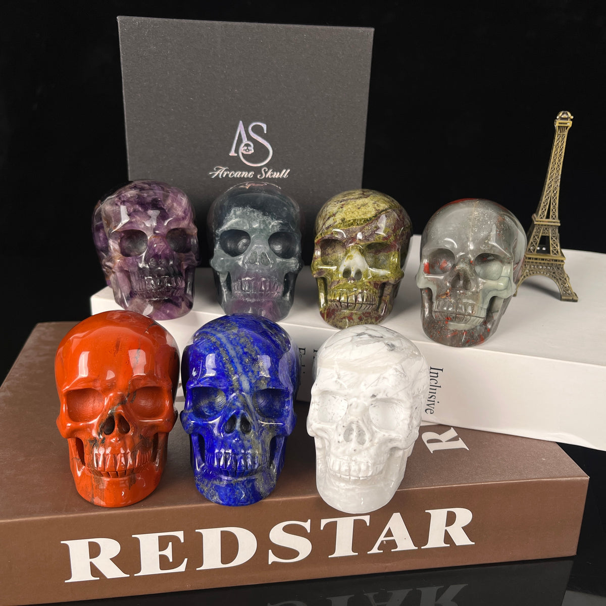 3" Crystal Skull Collection-Paterrn B