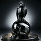 Black Obsidian Crystal Skull with Raven