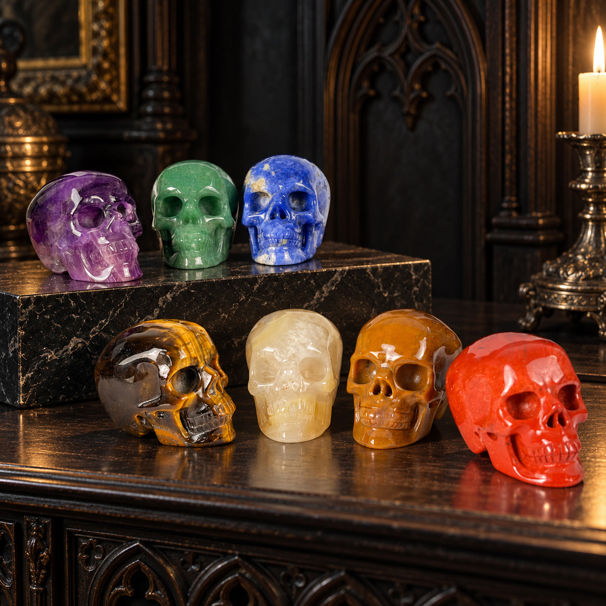 1.75" Crystal Skull Collection - Paterrn A