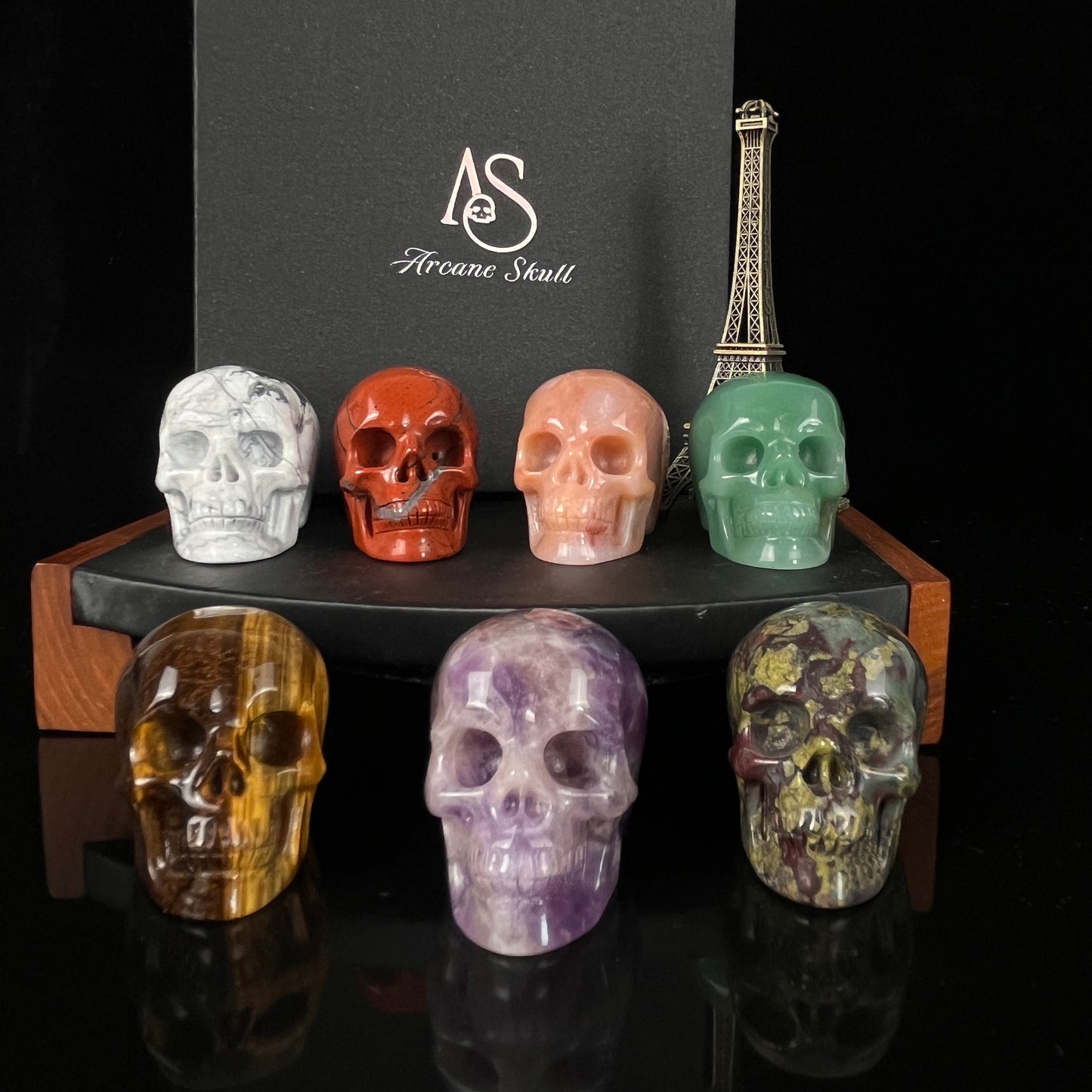 1.75 inch Crystal Skull Collection - Hand Carved Mini Stone