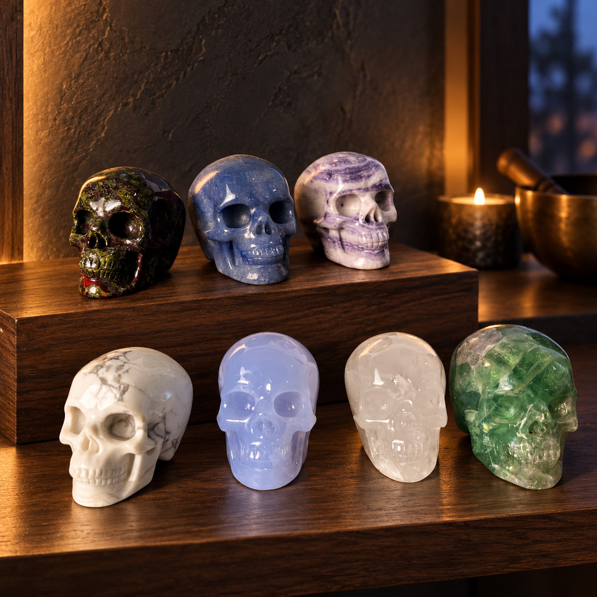 1.75" Crystal Skull Collection - Paterrn C