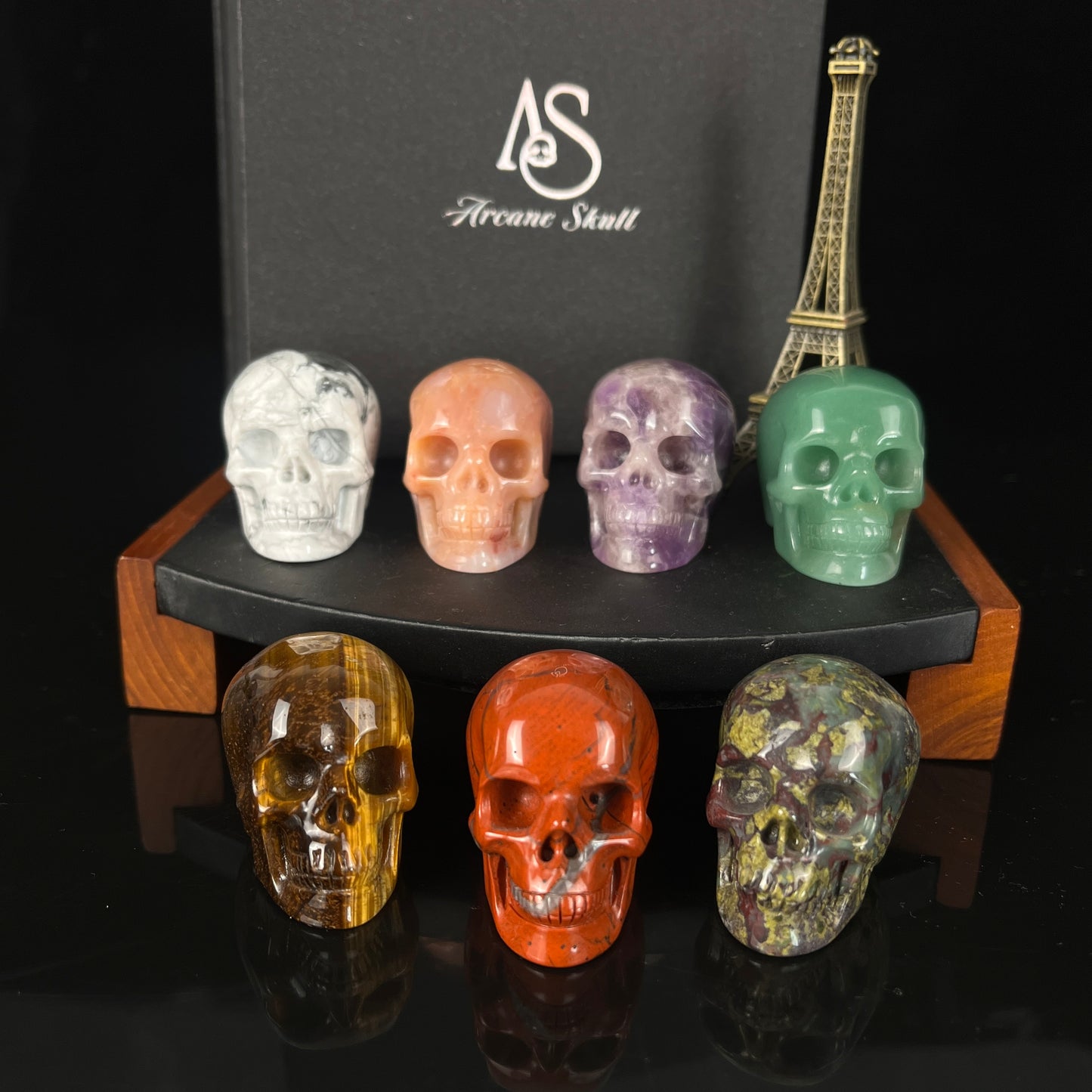 1.75 inch Crystal Skull Collection - Hand Carved Mini Stone