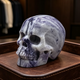 3 inch Purple Peacock Stone Crystal Skull - Hand Carved Gemstone