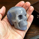 Crâne en cristal d'aventurine bleue de 5 cm – Mini crâne en cristal