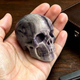 2" Purple Peacock Stone Crystal Skull - Pattern E
