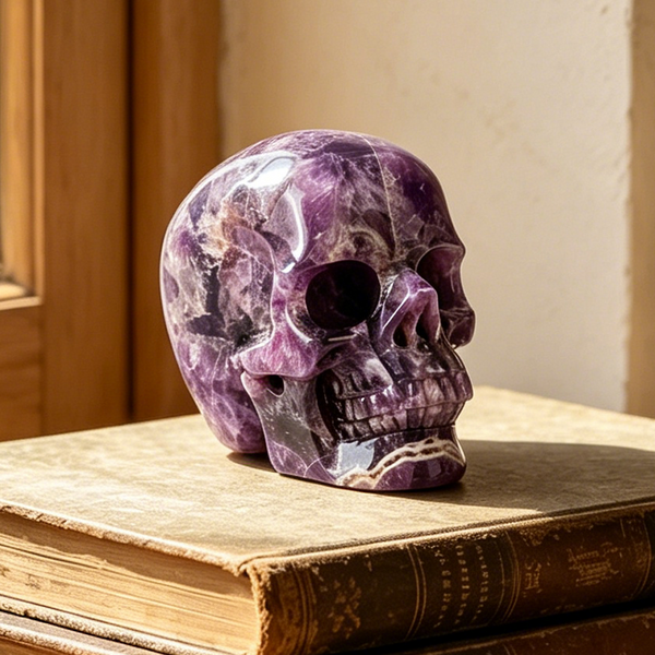 3 Inch Dream Amethyst Crystal Skull – Hand Carved Healing Stone
