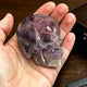Crâne en cristal de fluorite verte de 5 cm – Pierre naturelle sculptée à la main