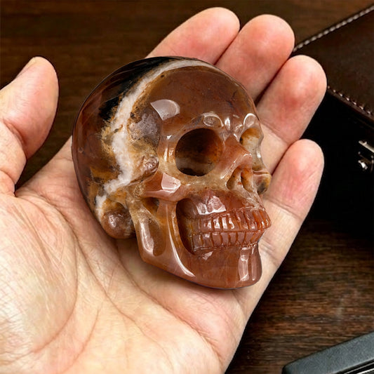 2" Yellow Chalcedony Crystal Skull - Pattern B