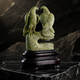 ‘Twin Sovereigns’ - Hand-Carved Serpentine Eagles on Gnarled Branch · Specimen No. 12