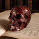 3" Red Leopard Skin Jasper Crystal Skull - Pattern A