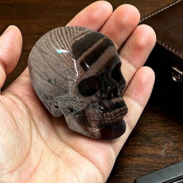 2 Inch Red Jasper Crystal Skull - Hand Carved Natural Stone