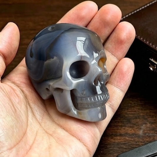 2" Volcanic Agate Crystal Skull