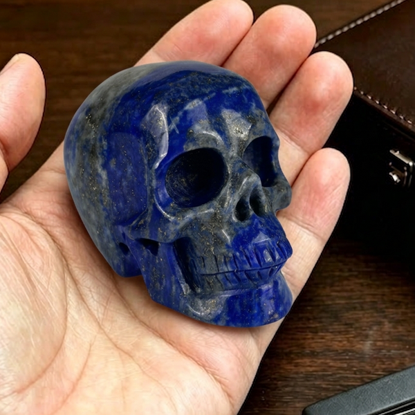 2 inch Lapis Lazuli Crystal Skull – Hand Carved Natural Stone