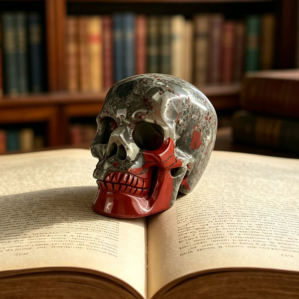 3 Inch African Bloodstone Crystal Skull – Hand Carved Natural Stone