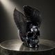 “Fallen Angel” — Black Obsidian Winged Skull · Specimen No. 022
