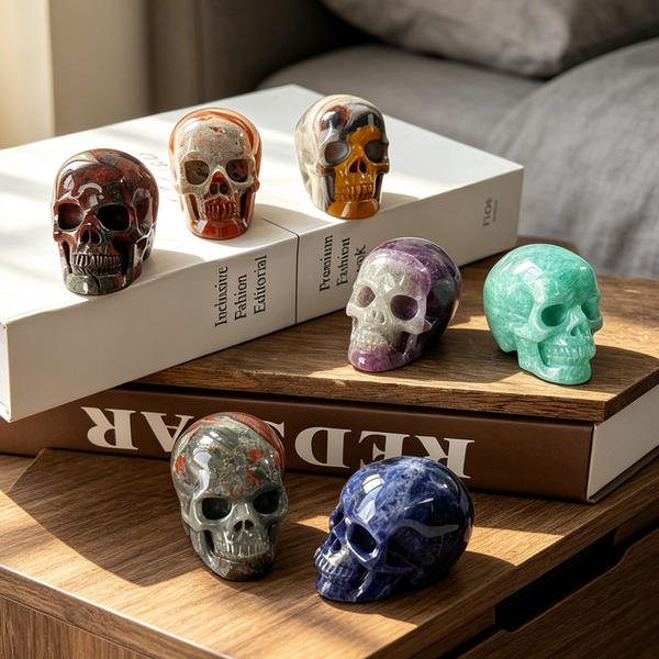 2 inch Crystal Skull Collection - Hand Carved Natural Gemstone