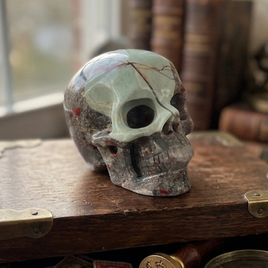 3 Inch African Bloodstone Crystal Skull – Hand Carved Natural Stone