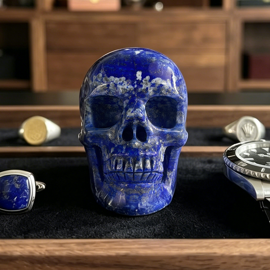 3 inch Lapis Lazuli Crystal Skull – Hand Carved Natural Stone