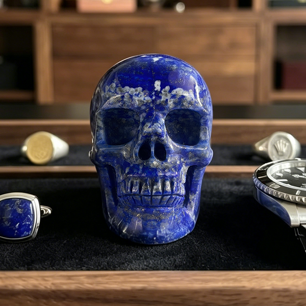 3 inch Lapis Lazuli Crystal Skull – Hand Carved Natural Stone