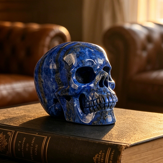 3 inch Lapis Lazuli Crystal Skull – Hand Carved Natural Stone