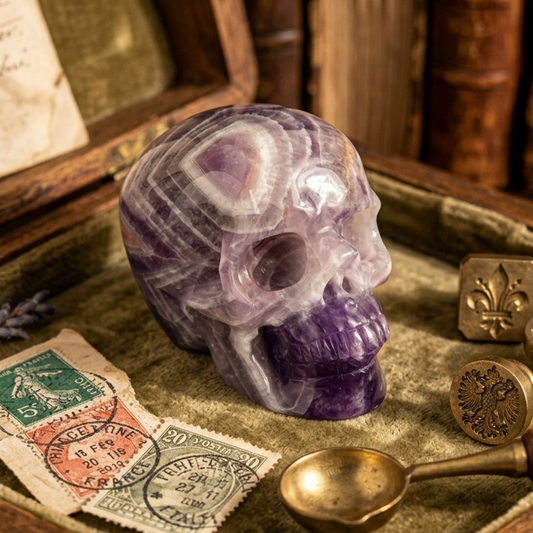 3" Dream Amethyst Crystal Skull – Pattern A