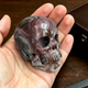 2" Red Crazy Lace Agate Crystal Skull – Pattern D