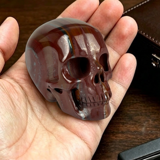 2 Inch Tiger Iron Crystal Skull