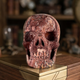 3" Red Leopard Skin Jasper Crystal Skull - Pattern C