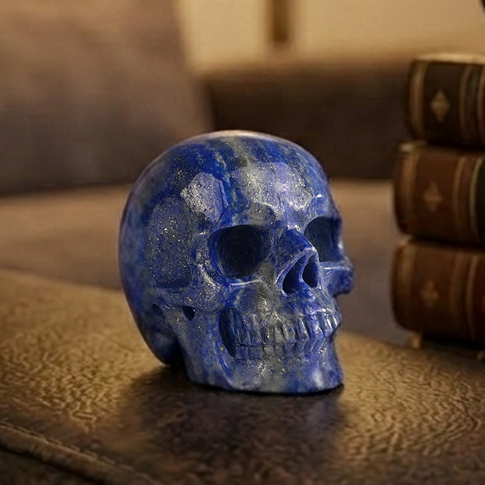 3" Lapis Lazuli Crystal Skull – Pattern I