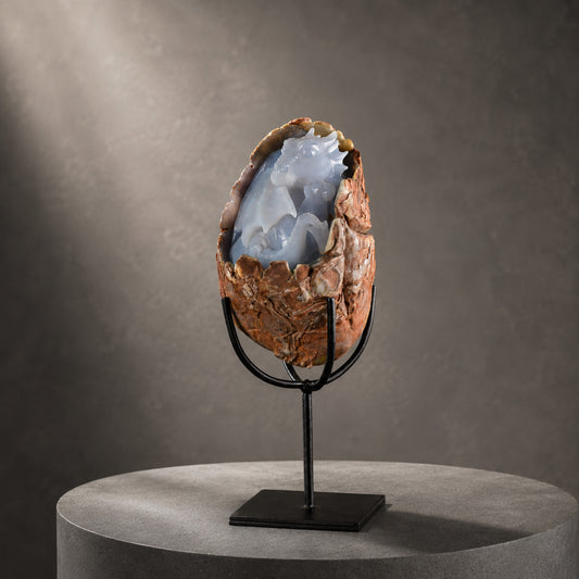‘Dawn of Life’ - Blue Chalcedony Hatching Dragon · Specimen No. 18
