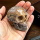 2 Inch Red Crazy Lace Agate Crystal Skull – Mini Gemstone Skull