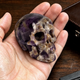 2" Dream Amethyst Crystal Skull - Pattern J