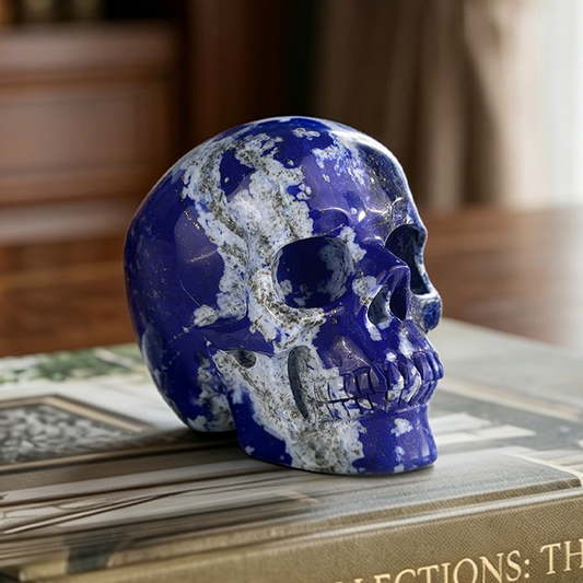 3" Lapis Lazuli Crystal Skull – Pattern H