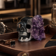 2 inch Amethyst Cluster Crystal Skull - Hand Carved Natrual Crystal