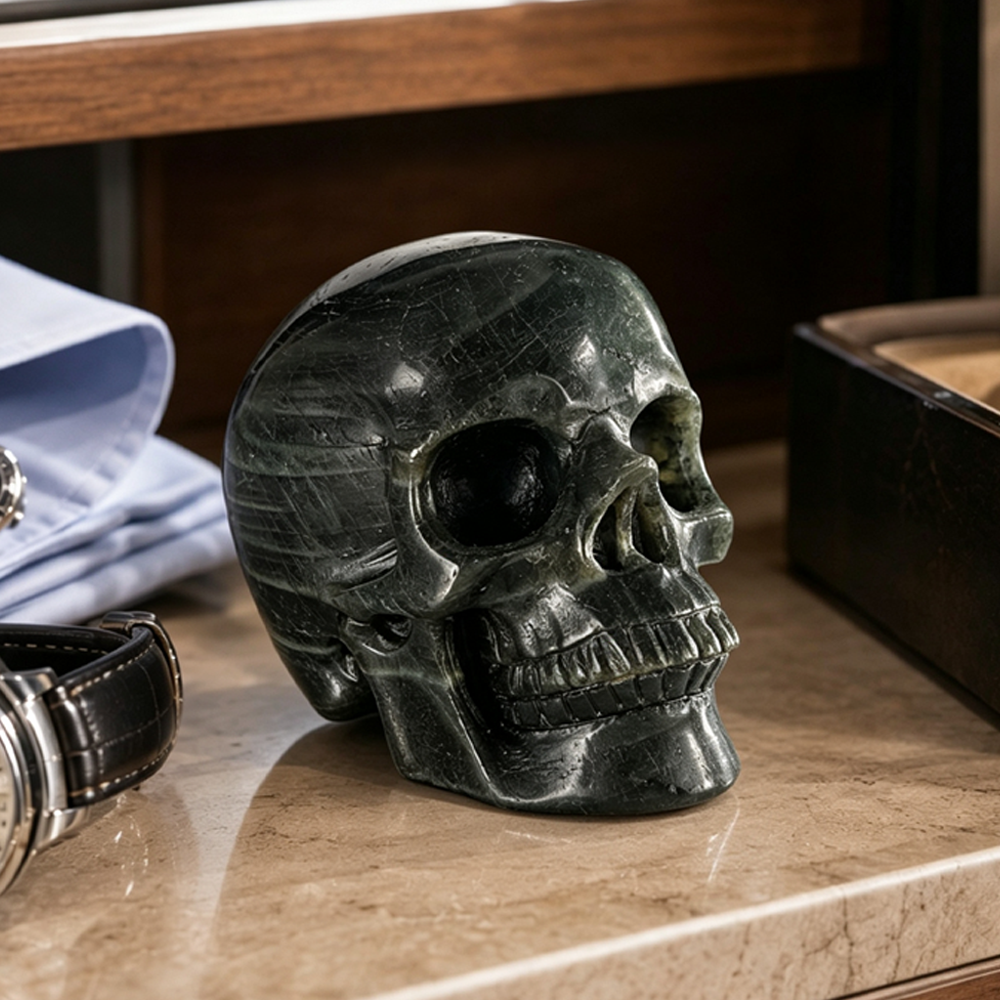 3 Inch  Blue Labradorite Crystal Skull – Hand Carved Natural Stone
